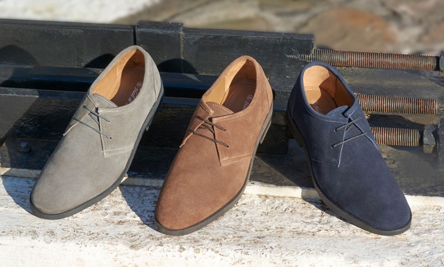 Image 1: Men's Suede Desert Shoes