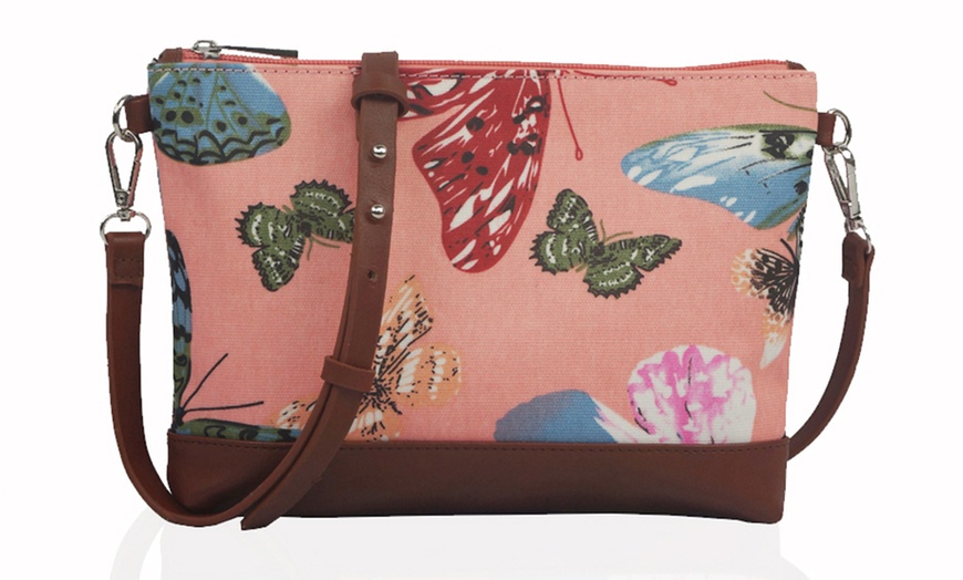 Image 14:  Printed Canvas Cross-Body Bags