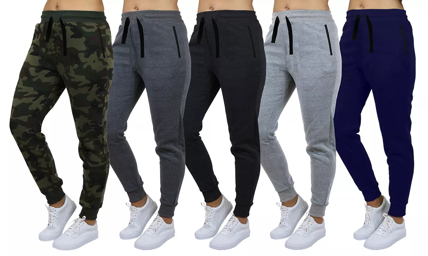 (3-Pack) Women's Loose-Fitting French Terryn Jogger Pants - Primary Image