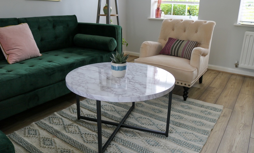 Image 2: Marble-Effect Coffee Table