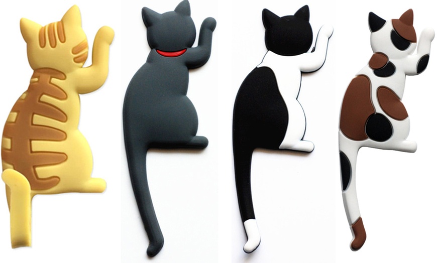 Image 2: Set of Four Cat Fridge Magnets