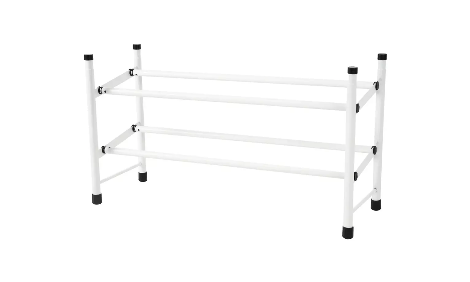Expandable Free Standing Shoe Rack, 2-Tier Holds Up To 10-Pairs