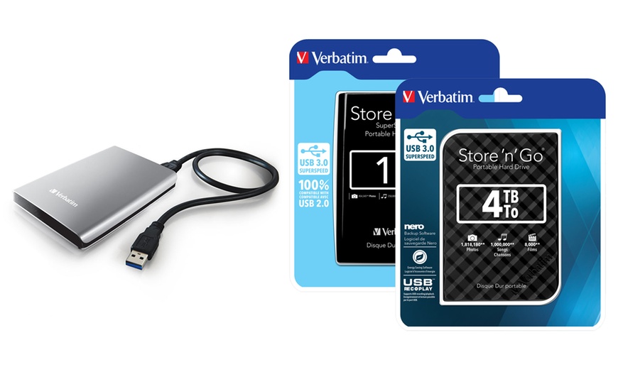 Image 1: Verbatim 2.5'' USB External HDD