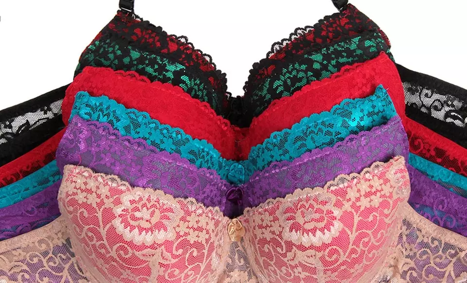 6-Pack of Lace or Polka-Dot Bras. Free Shipping. - Second Medium