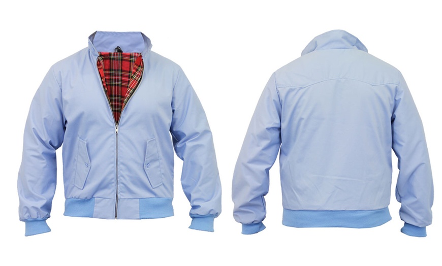 Image 10: Men's Tartan Lined Retro Bomber Jacket