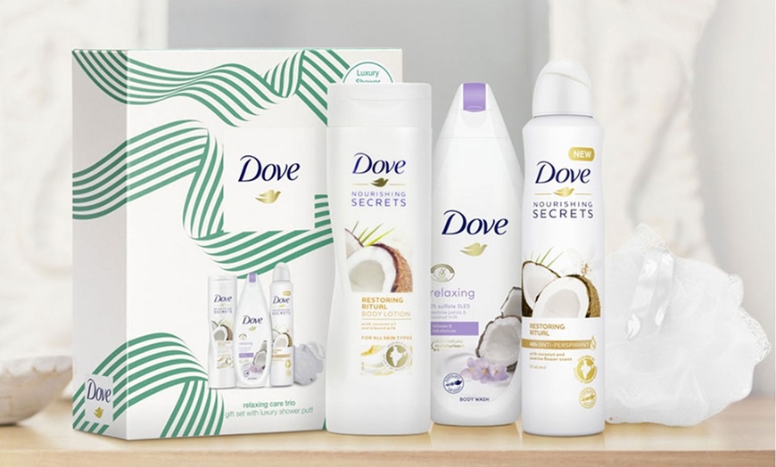 Image 8: Dove Relaxing Care Trio Gift Set