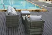 Yakoe Vancouver Rattan-Effect Garden Furniture Sofa Set with Optional Rain Cover - Image 6