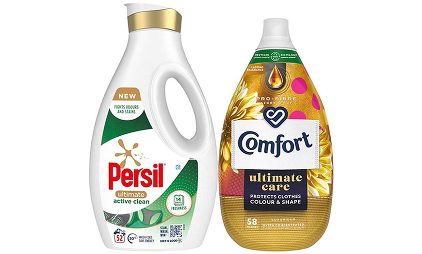 Image 7: Persil Ultimate Washing Liquid Detergent and Comfort Ultimate Care