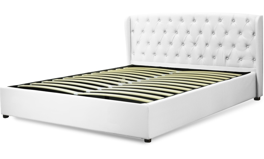 Image 6: Lit coffre Sherwood simili cuir de Sampur, matelas "Cosmos" en option