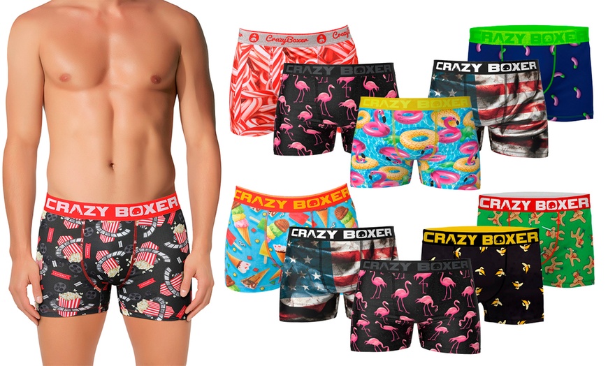 Image 1: Set di 10 boxer da uomo Crazy Boxer