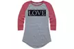 Instant Message Women's Hearts and Love Raglan T-Shirt - Second Medium