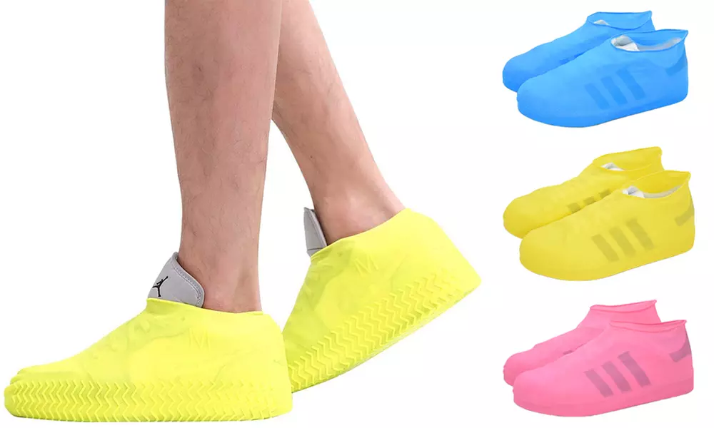 1 ou 2 couvre-chaussures en silicone antidérapants et pliables, coloris au choix - Primary Image