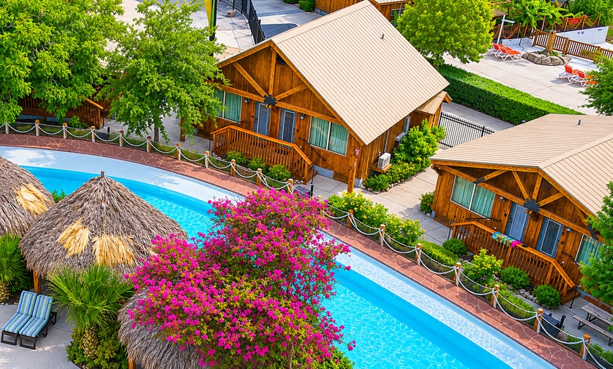 Image 2: Riverbend Cabins: Family Fun & Waterpark Access in New Braunfels, TX