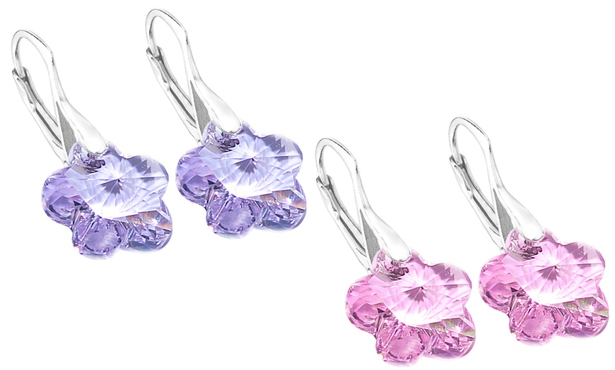 Image 11: BO à fleurs cristaux Swarovski®
