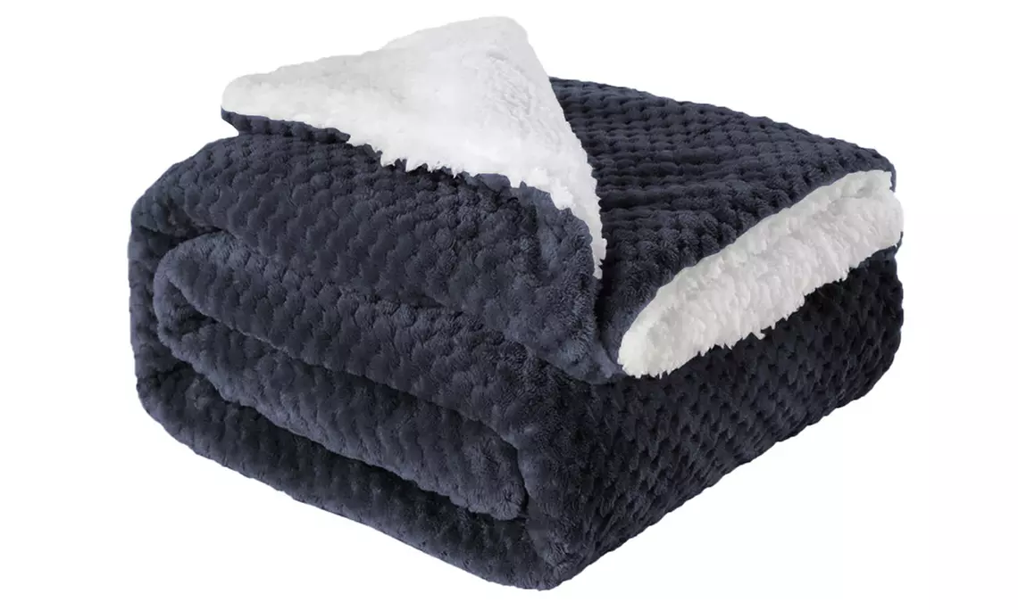 Coperta elegante in sherpa lavorato a maglia