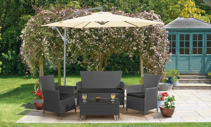 Image 2: St Lucia Four-Piece Rattan Set