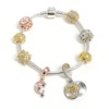 Image 8: 22 Charms exquis, bracelets plaqués or rose et rhodium