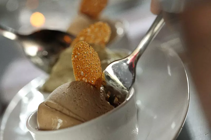 Sunday brunch feast with entrees, drinks and shared starters