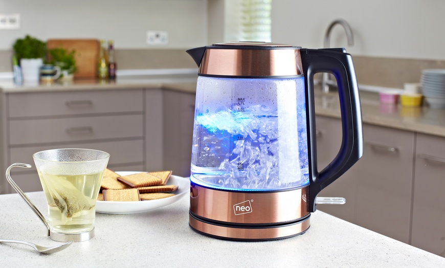 Image 4: Neo LED Nordic Glass Kettle