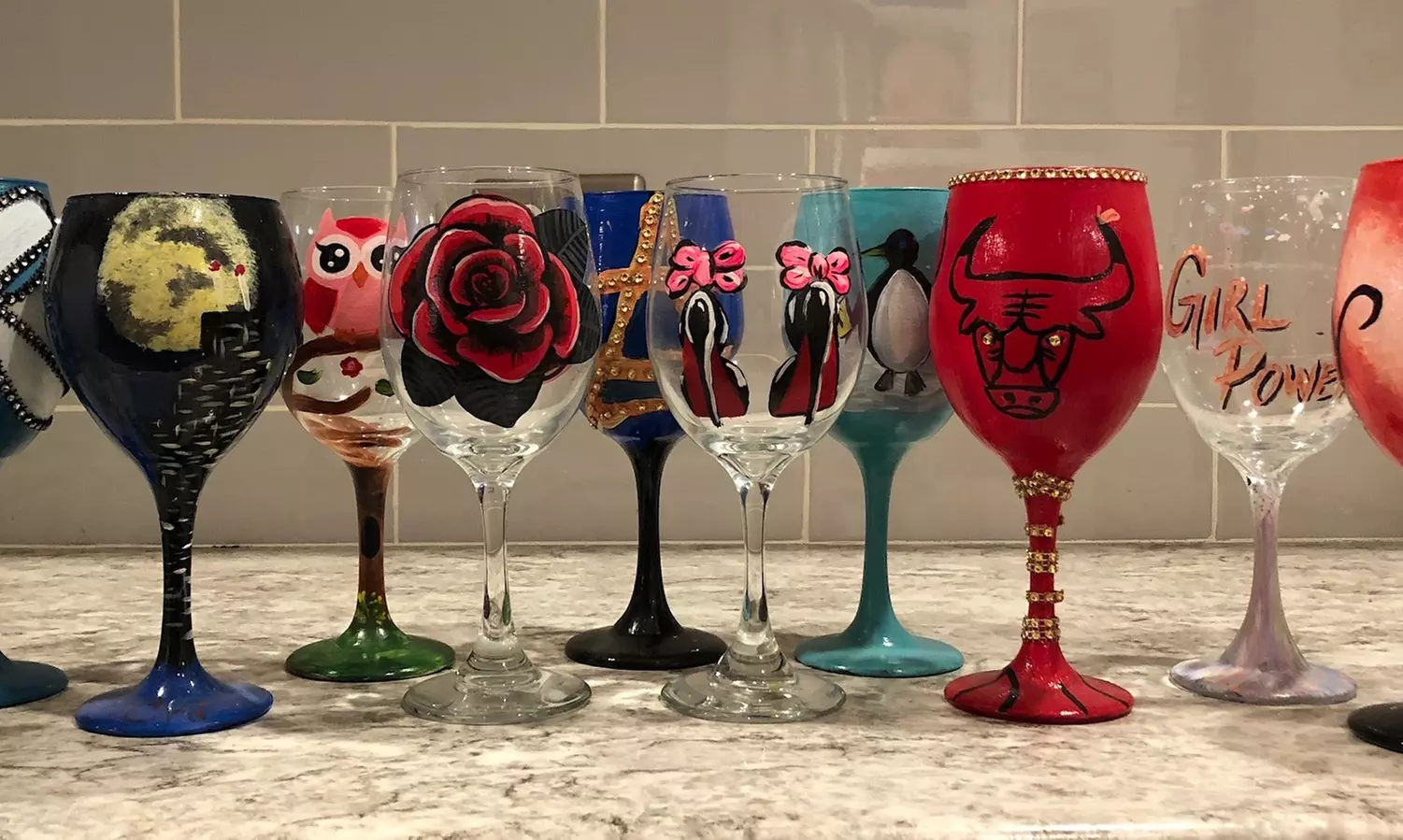 BYOB Wine Glass or Beer Mug Painting Class for One or Two at VIP Paints (Up to 46% Off) - Primary Image