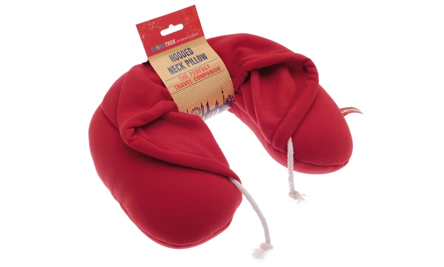 Image 4: Hooded Travel Neck Pillow