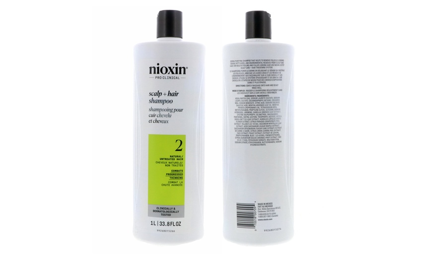 Image 15: Nioxin Cleanser Shampoo and Scalp Therapy Conditioner Liter 33.8 oz Set Combo