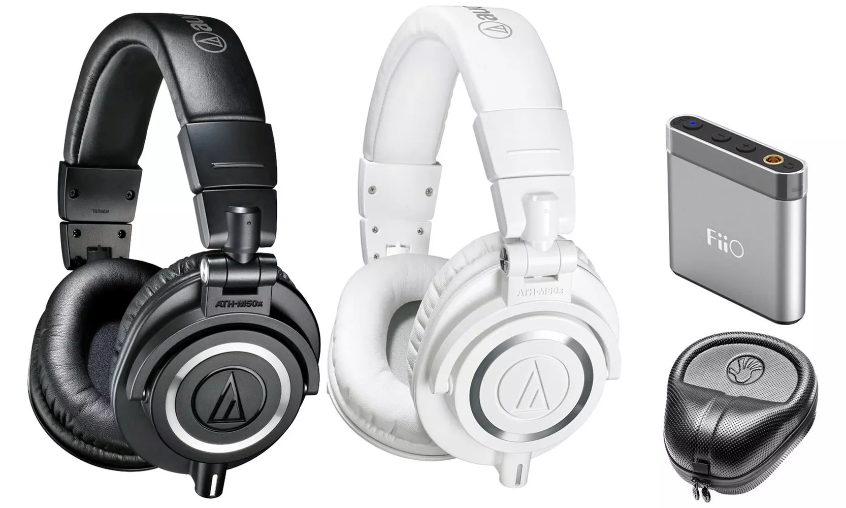 Audio-Technica ATH-M50x Professional Studio Headphones with Optional Case and Amp - Primary Image