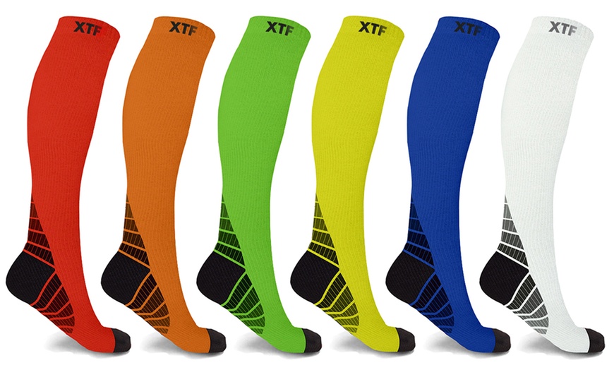 Xtf Pain Relief Knee High Compression Socks (6-pairs) 