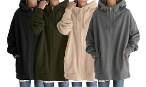 Transitional Longline Funnel Neck Hoodie