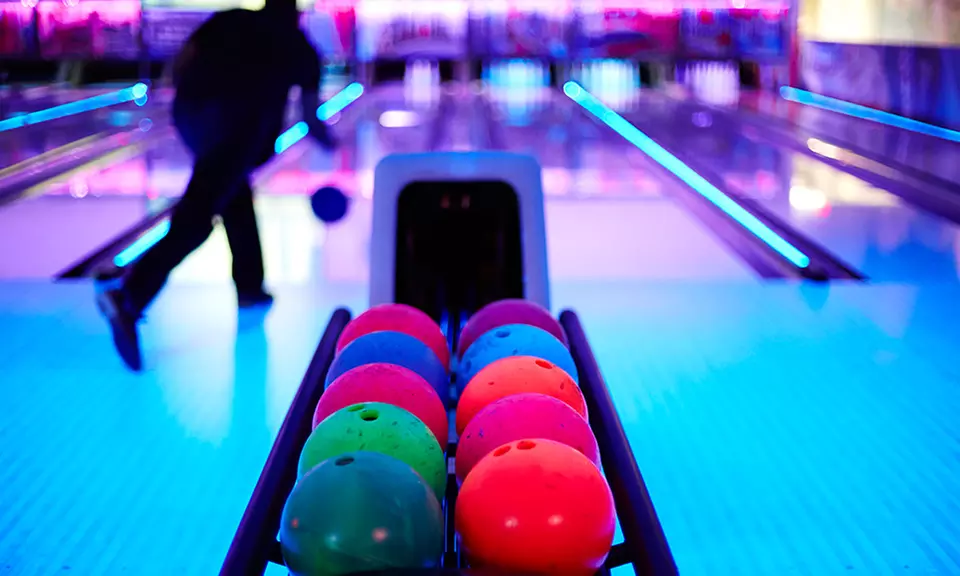Two Games of Bowling with Pizza at Borough Bowl & Prairie Grille (Up to 57% Off). Three Options Available. - Primary Image