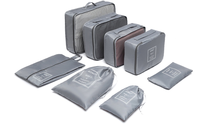 Image 5: Eight-Piece Travel Luggage Organiser Bag Set