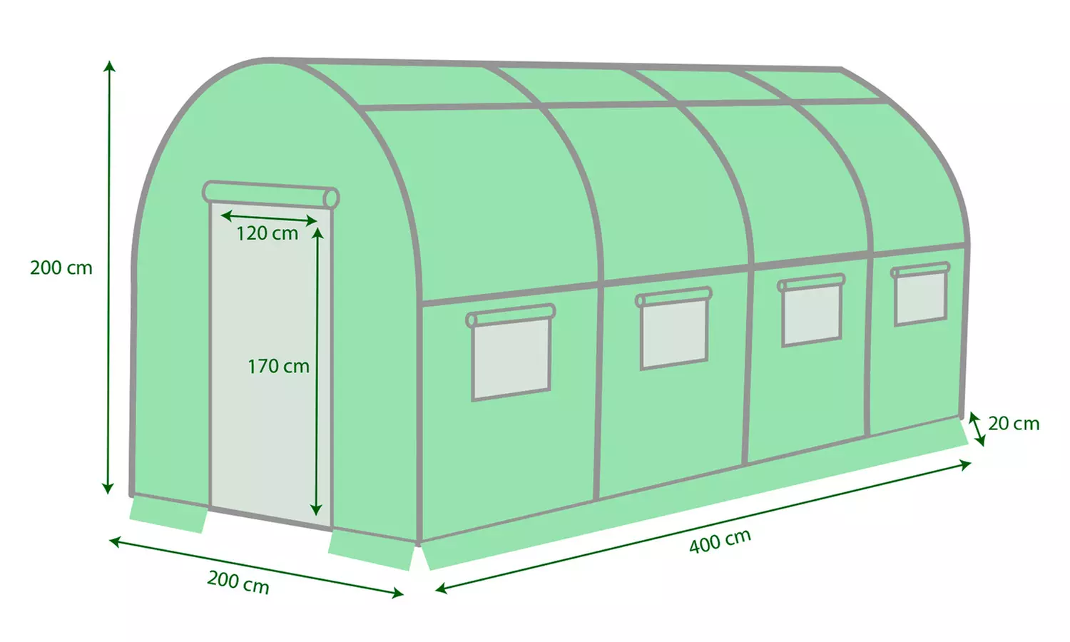 Serre de jardin de 2 m² à 24 m²