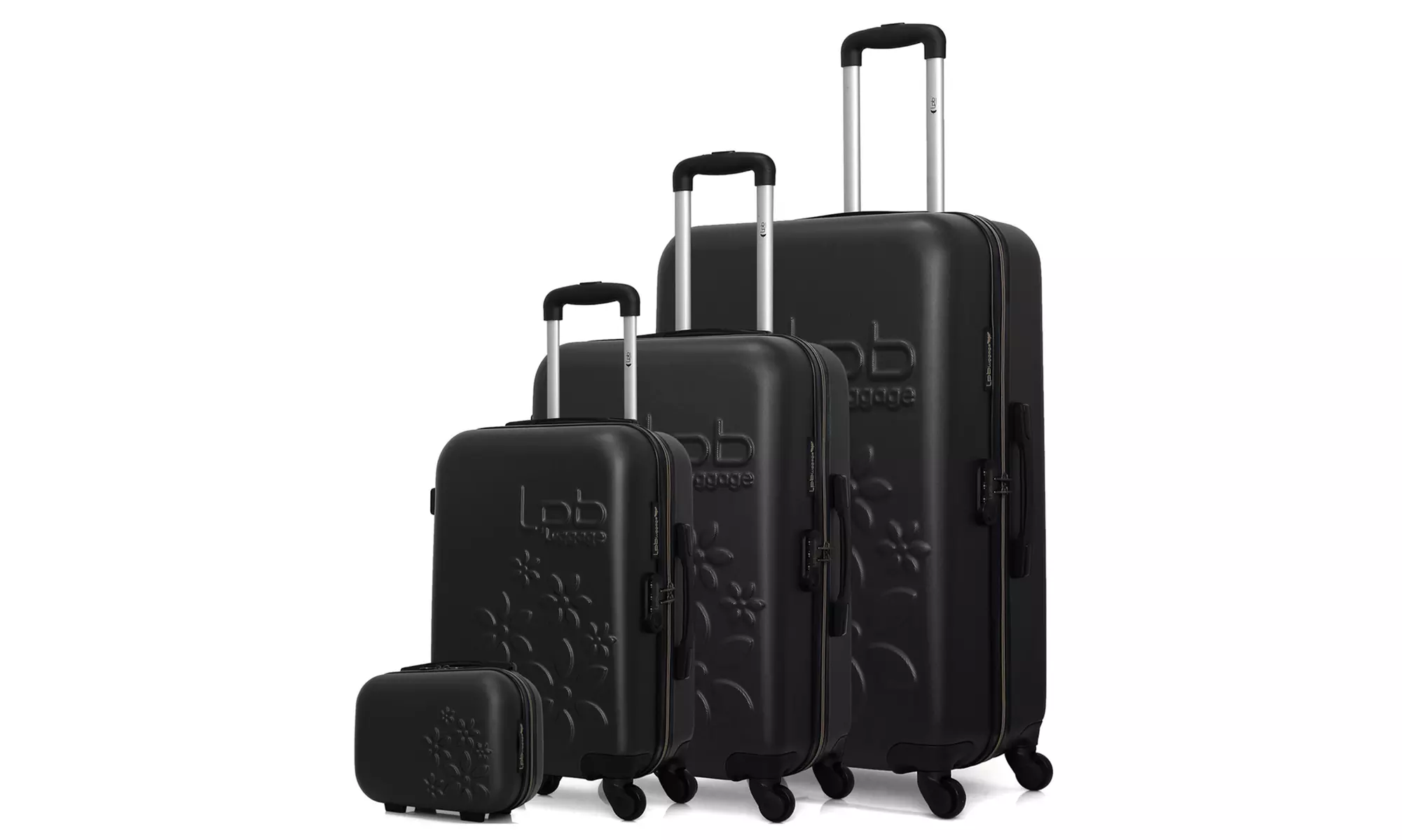 Ensemble de 3 valises emboîtables ELEONOR-C et trousse de toilette