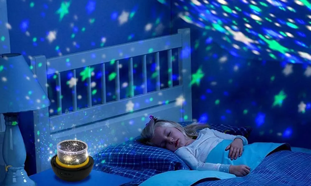 Lampe veilleuse galaxie modulable et rotative, pour enfant - Primary Image
