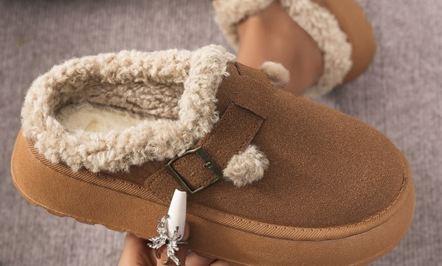 Image 3: Women's Winter Plush Platform Snow Boots 