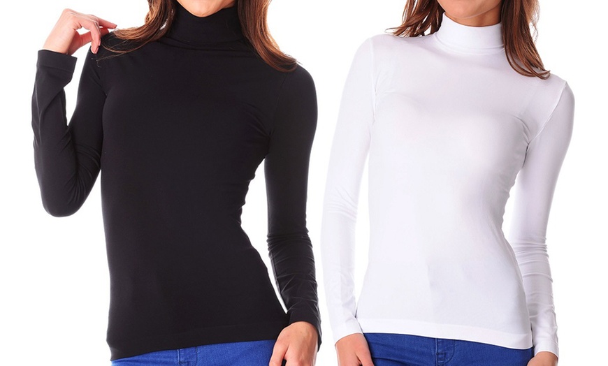 Image 9: Bis zu 6x Thermo-Shirt mit Fleece-Futter