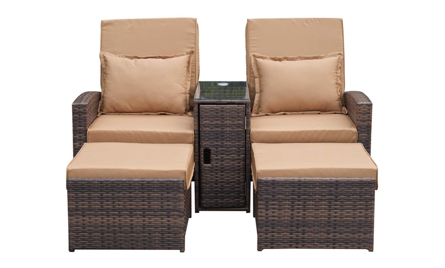 Image 8: Outsunny Garden Lounger Set