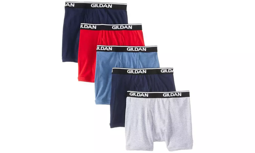 Gildan Men's 100% Ring Spun Cotton Boxer Briefs (4-Pack) - Primary Image