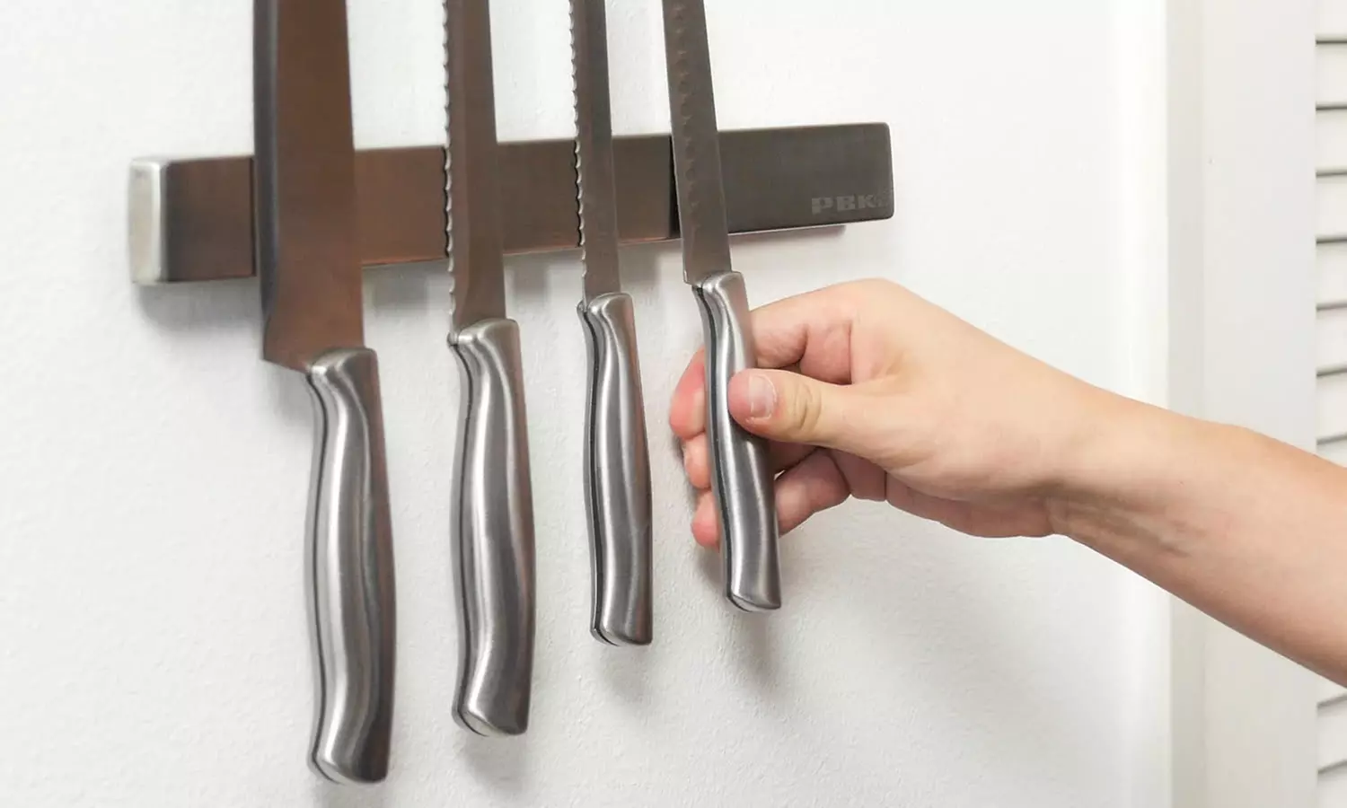 Stainless Steel Magnetic Knife Holder - Primary Image