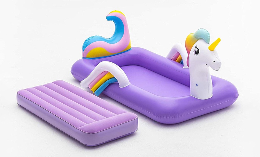 Image 2: Bestway Unicorn Designed Children's Air Bed