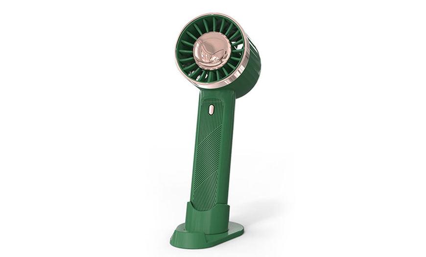 Image 2: Handheld USB Portable Metallic Mini Fan