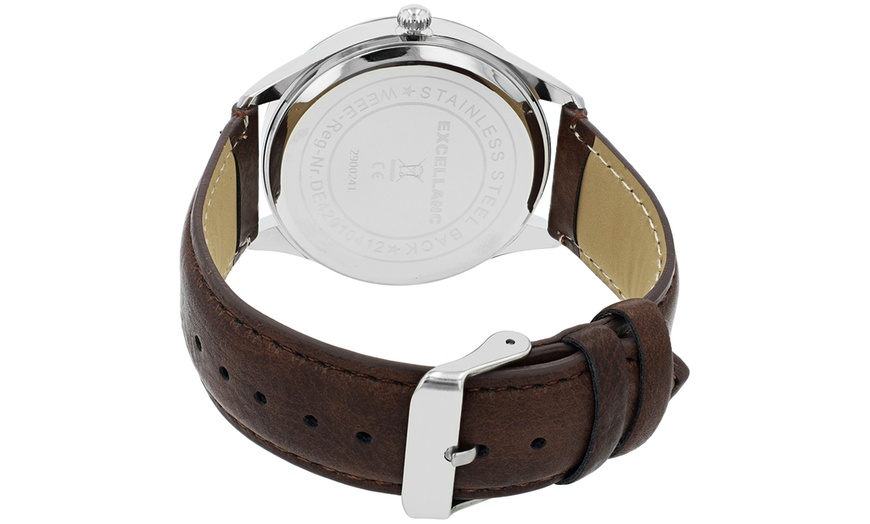 Image 9: Montre pour homme Excellanc, bracelet rembourré en similicuir