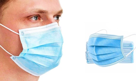 50 mascherine protettive monouso a 3 strati in TNT