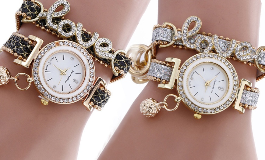 Image 6: Fashion Wrap Love Watch