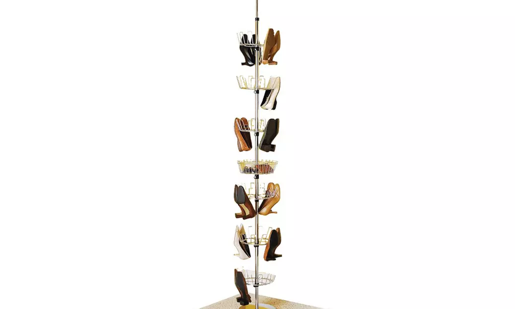 Whitmor 6060-3510 Chrome Supreme 50-Pair Shoe Rack