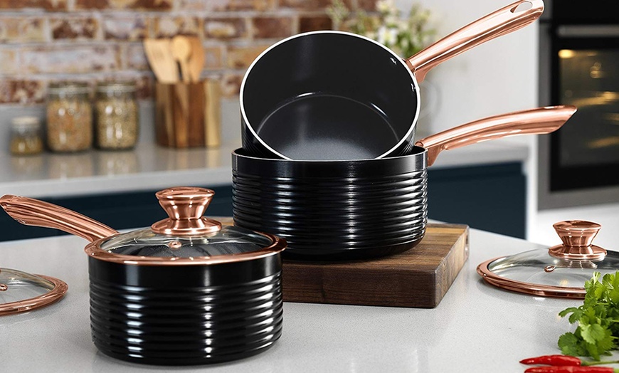 Image 10: Tower 10-Piece Rose Gold Cookware