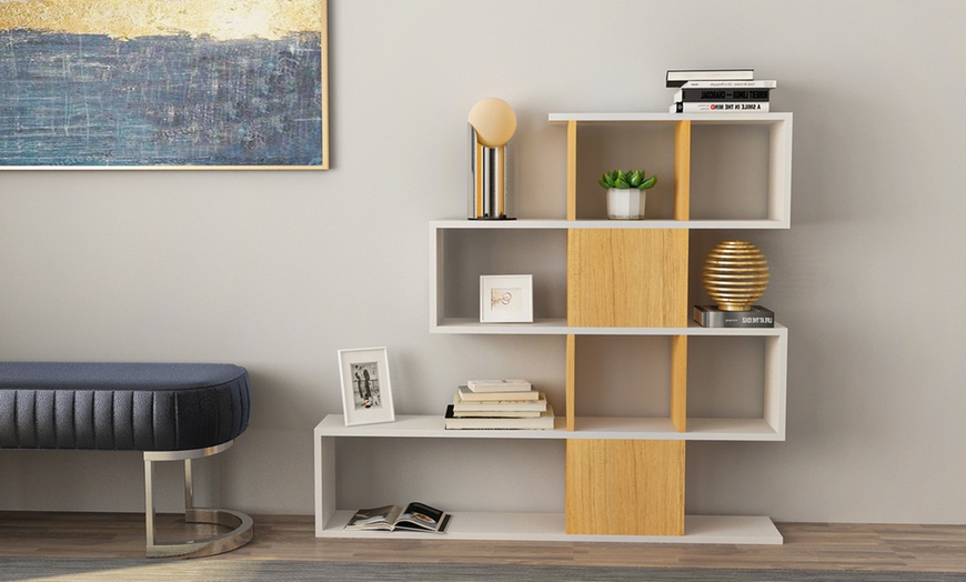 Image 5: Ladder Style Open Bookshelf