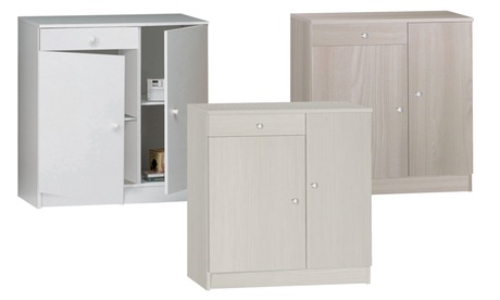 Mobile arredamento con 2 ante e 1 cassetto, disponibile in 3 colori