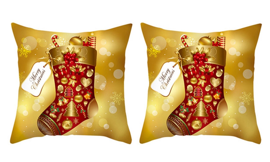 Image 15: One or Two Christmas Decorative Cushion Covers