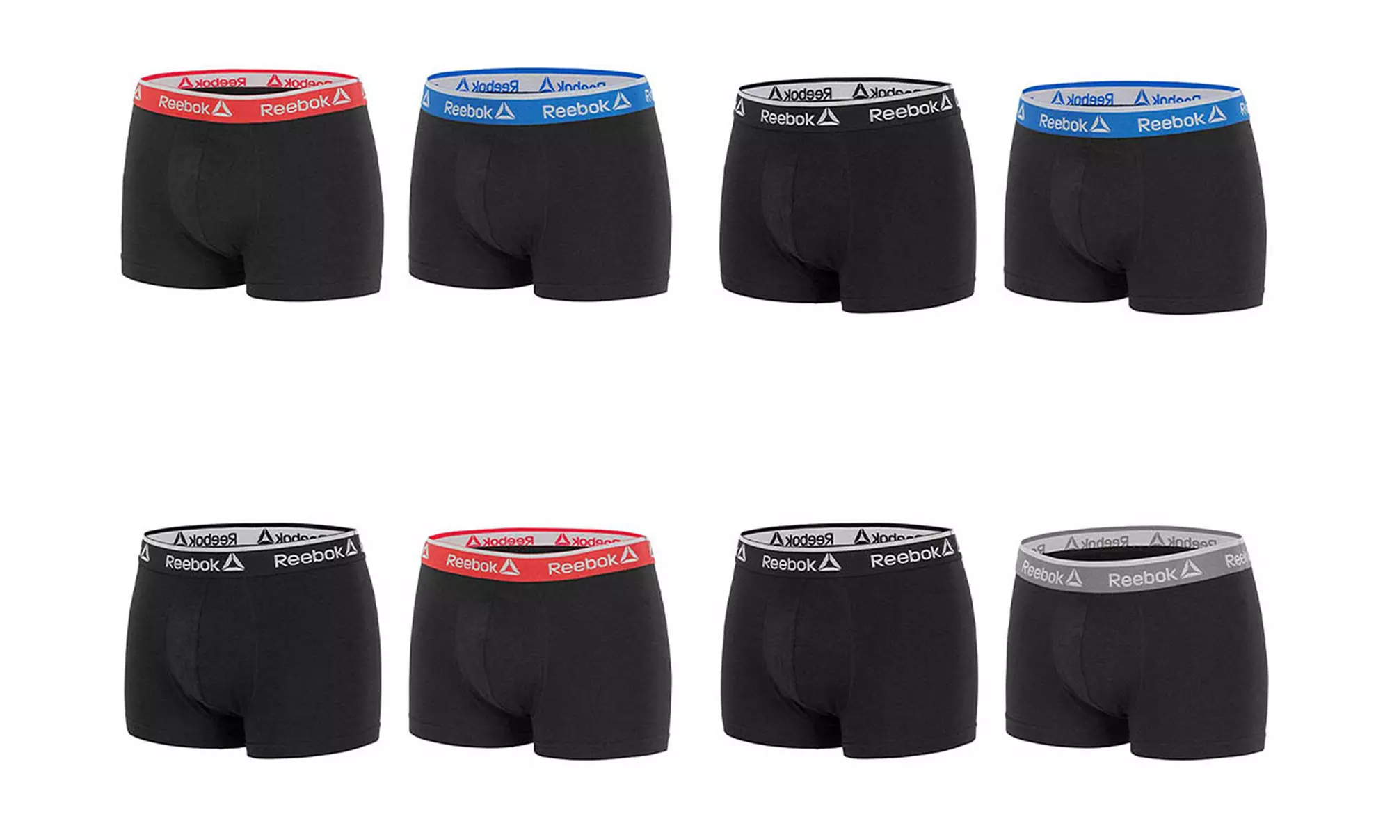 Pack de 4 ou 8 boxers homme de la marque Reebok - Primary Image